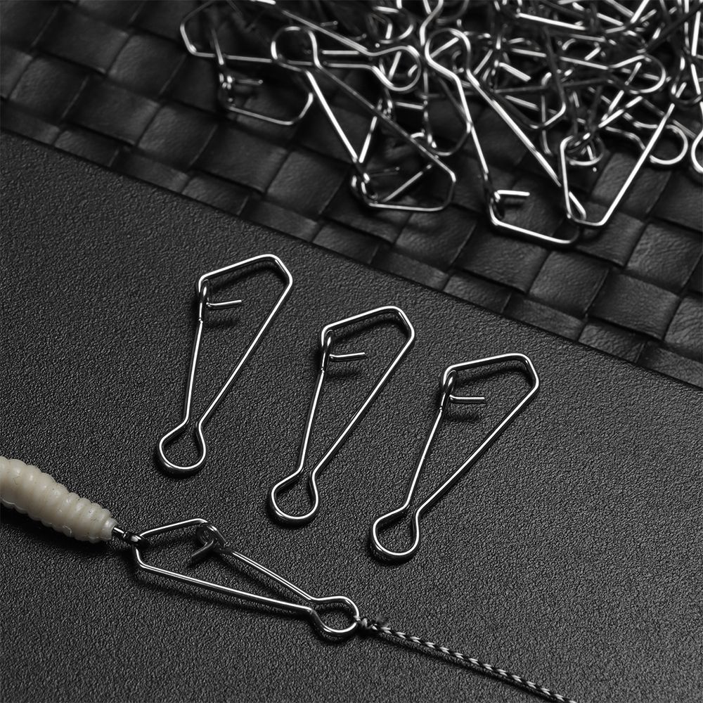 Fishing Hook Stainless Steel - 50 pcs/pacote rápido clipe de bloqueio