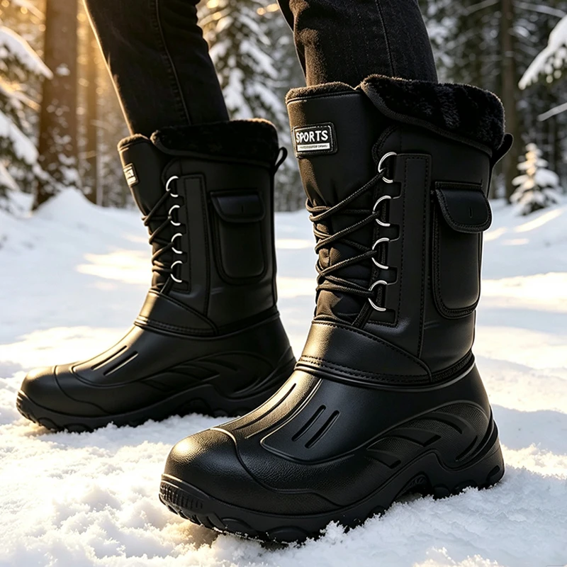 Fishing Hook Size - Botas de Inverno para Homens, Calçados