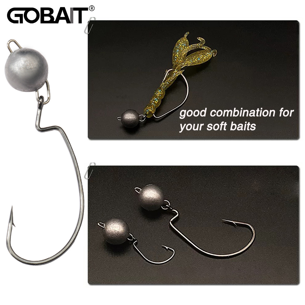 Fishing Hook Weedless - 5 pçs metal gabarito cabeça worm