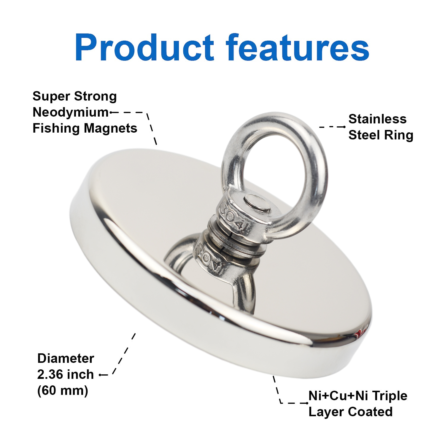 D90 puxar max 350kg super fort - Fishing Hook Stainless Steel avaliação e preço