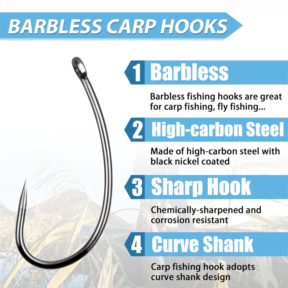 Barbless Fishing Hooks Kit, Sh - Fishing Hook Assortment avaliação e preço