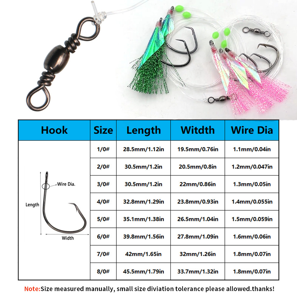 Bimoo 10 Pacotes de Aparelhos  - Fishing Hook Size avaliação e preço