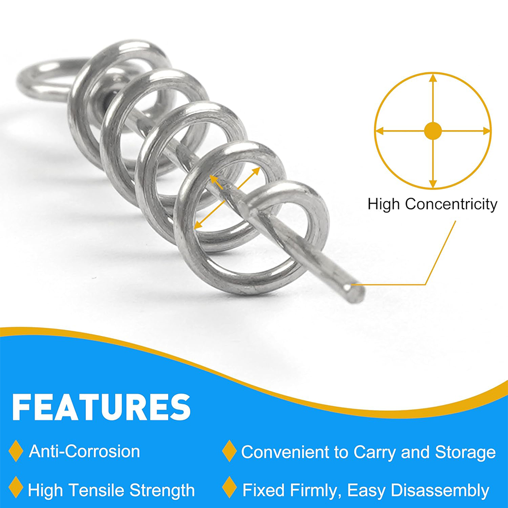 50 pçs primavera torção bloque - Fishing Hook Stainless Steel avaliação e preço