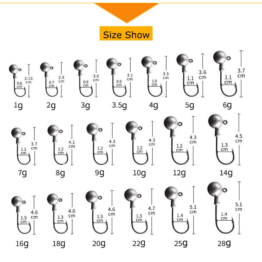 WODJYJ 1g 2g 3g 4g 5g 7g 8g 10 - Fishing Hook Offset avaliação e preço