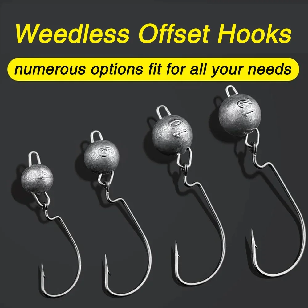5 pçs metal gabarito cabeça wo - Fishing Hook Weedless avaliação e preço